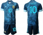 Wholesale Cheap Men 2020-2021 Season National team Argentina away blue 10 Soccer Jersey