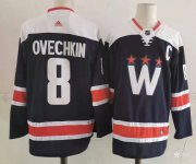 Wholesale Cheap Men's Washington Capitals #8 Alex Ovechkin NEW Navy Blue Adidas Stitched NHL Jersey