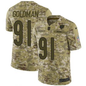Wholesale Cheap Nike Bears #91 Eddie Goldman Camo Men\'s Stitched NFL Limited 2018 Salute To Service Jersey