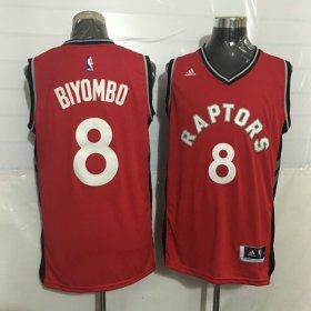 Wholesale Cheap Men\'s Toronto Raptors #8 Bismack Biyombo Red New NBA Rev 30 Swingman Jersey