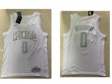Wholesale Cheap Men's Houston Rockets #0 Russell Westbrook James Harden White 2020 MVP Nike Swingman Stitched NBA Jersey