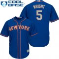 Wholesale Cheap Mets #5 David Wright Blue(Grey NO.) Cool Base Stitched Youth MLB Jersey