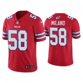 Wholesale Cheap Men\'s Buffalo Bills #58 Matt Milano 2022 Red Vapor Untouchable Limited Stitched Jersey