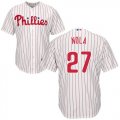 Wholesale Cheap Phillies #27 Aaron Nola White(Red Strip) Cool Base Stitched Youth MLB Jersey