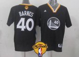 Wholesale Cheap Golden State Warriors #40 Harrison Barnes 2015 The Finals New Black Short-Sleeved Jersey