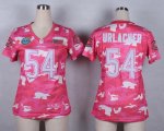 Wholesale Cheap Nike Bears #54 Brian Urlacher Pink Women's Stitched NFL Elite Camo Fashion Jersey