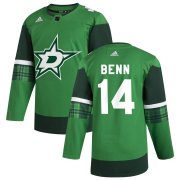 Wholesale Cheap Dallas Stars #14 Jamie Benn Men's Adidas 2020 St. Patrick's Day Stitched NHL Jersey Green.jpg.jpg
