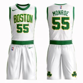 Wholesale Cheap Boston Celtics #55 Greg Monroe White Nike NBA Men\'s City Authentic Edition Suit Jersey