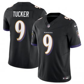 Wholesale Cheap Men\'s Baltimore Ravens #9 Justin Tucker Black 2023 F.U.S.E Vapor Jersey