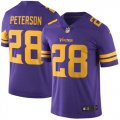 Wholesale Cheap Nike Vikings #28 Adrian Peterson Purple Men's Stitched NFL Limited Rush Jersey