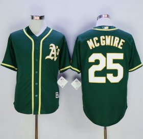 Wholesale Cheap Athletics #25 Mark McGwire Green New Cool Base Stitched MLB Jersey