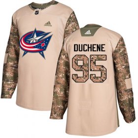 Wholesale Cheap Adidas Blue Jackets #95 Matt Duchene Camo Authentic 2017 Veterans Day Stitched NHL Jersey