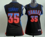 Wholesale Cheap Oklahoma City Thunder #35 Kevin Durant Vibe Black Fashion Womens Jersey