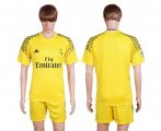 Wholesale Cheap Real Madrid Blank Yellow Goalkeeper Soccer Club Jersey