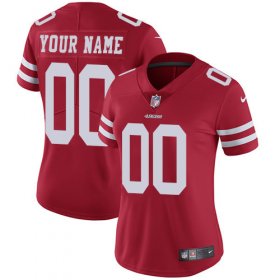 Wholesale Cheap Nike San Francisco 49ers Customized Red Stitched Vapor Untouchable Limited Women\'s NFL Jersey