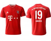 Wholesale Cheap Men 2020-2021 club Bayern Munchen home aaa version 19 red Soccer Jerseys