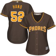 Wholesale Cheap Padres #52 Brad Hand Brown Alternate Women's Stitched MLB Jersey
