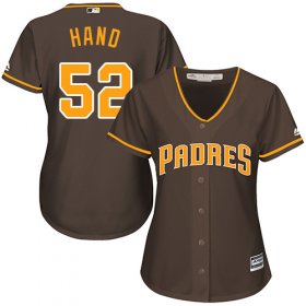 Wholesale Cheap Padres #52 Brad Hand Brown Alternate Women\'s Stitched MLB Jersey