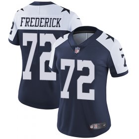 Wholesale Cheap Nike Cowboys #72 Travis Frederick Navy Blue Thanksgiving Women\'s Stitched NFL Vapor Untouchable Limited Throwback Jersey