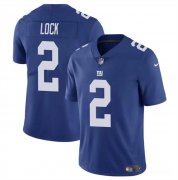 Cheap Men's New York Giants #2 Drew Lock Blue Vapor Untouchable Limited Football Stitched Jersey