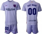Wholesale Cheap Men 2021-2022 Club Barcelona away purple customized Soccer Jersey