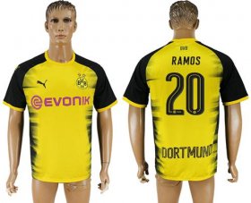 Wholesale Cheap Dortmund #20 Ramos Yellow Soccer Club Jersey