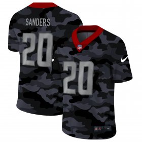 Cheap Detroit Lions #20 Barry Sanders Men\'s Nike 2020 Black CAMO Vapor Untouchable Limited Stitched NFL Jersey