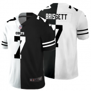 Cheap Indianapolis Colts #7 Jacoby Brissett Men's Black V White Peace Split Nike Vapor Untouchable Limited NFL Jersey