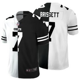 Cheap Indianapolis Colts #7 Jacoby Brissett Men\'s Black V White Peace Split Nike Vapor Untouchable Limited NFL Jersey