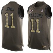Wholesale Cheap Nike Falcons #11 Julio Jones Green Men's Stitched NFL Limited Salute To Service Tank Top Jersey