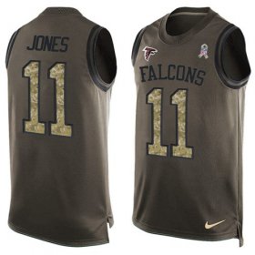 Wholesale Cheap Nike Falcons #11 Julio Jones Green Men\'s Stitched NFL Limited Salute To Service Tank Top Jersey