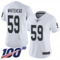 Wholesale Cheap Nike Raiders #59 Tahir Whitehead White Women's Stitched NFL 100th Season Vapor Limited Jersey