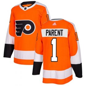 Wholesale Cheap Adidas Flyers #1 Bernie Parent Orange Home Authentic Stitched Youth NHL Jersey