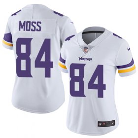 Wholesale Cheap Nike Vikings #84 Randy Moss White Women\'s Stitched NFL Vapor Untouchable Limited Jersey