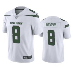Cheap Men\'s New York Jets #8 Aaron Rodgers White Vapor Untouchable Limited Stitched Jersey