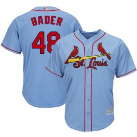 Wholesale Cheap Cardinals #48 Harrison Bader Light Blue Cool Base Stitched Youth MLB Jersey