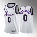 Wholesale Cheap Men's Los Angeles Lakers #0 Russell Westbrook White City Edition Stitched Basketball Jersey