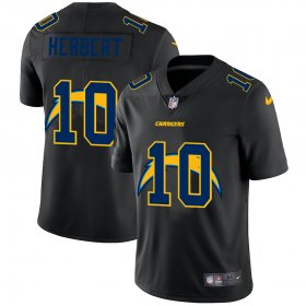 Wholesale Cheap Los Angeles Chargers #10 Justin Herbert Men\'s Nike Team Logo Dual Overlap Limited NFL Jersey Black