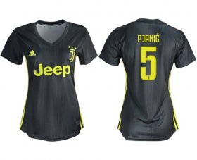 Wholesale Cheap Women\'s Juventus #5 Pjanic Third Soccer Club Jersey