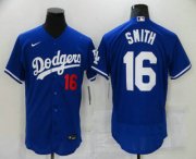 Wholesale Cheap Men's Los Angeles Dodgers #16 Will Smith Blue Stitched MLB Flex Base Nike Jersey