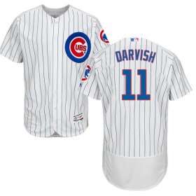 Wholesale Cheap Cubs #11 Yu Darvish White Flexbase Authentic Collection Stitched MLB Jersey
