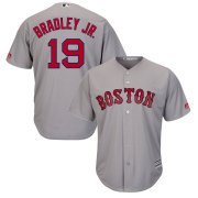 Wholesale Cheap Boston Red Sox #19 Jackie Bradley Jr. Majestic Official Cool Base Player Jersey Gray