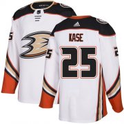 Wholesale Cheap Adidas Ducks #25 Ondrej Kase White Road Authentic Stitched NHL Jersey