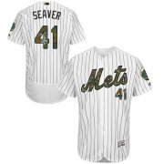 Wholesale Cheap Mets #41 Tom Seaver White(Blue Strip) Flexbase Authentic Collection Memorial Day Stitched MLB Jersey