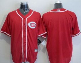 Wholesale Cheap Reds Blank Red New Cool Base Stitched MLB Jersey