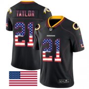 Wholesale Cheap Nike Redskins #21 Sean Taylor Black Men's Stitched NFL Limited Rush USA Flag Jersey