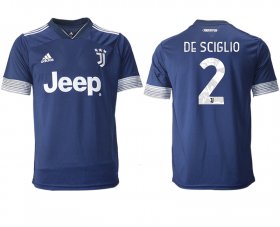 Wholesale Cheap Men 2020-2021 club Juventus away aaa version 2 blue Soccer Jerseys
