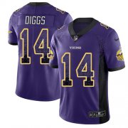 Wholesale Cheap Nike Vikings #14 Stefon Diggs Purple Team Color Men's Stitched NFL Limited Rush Drift Fashion Jersey