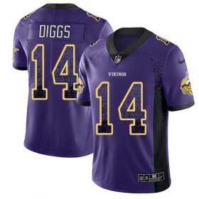 Wholesale Cheap Nike Vikings #14 Stefon Diggs Purple Team Color Men\'s Stitched NFL Limited Rush Drift Fashion Jersey