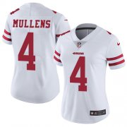 Wholesale Cheap Nike 49ers #4 Nick Mullens White Women's Stitched NFL Vapor Untouchable Limited Jersey
